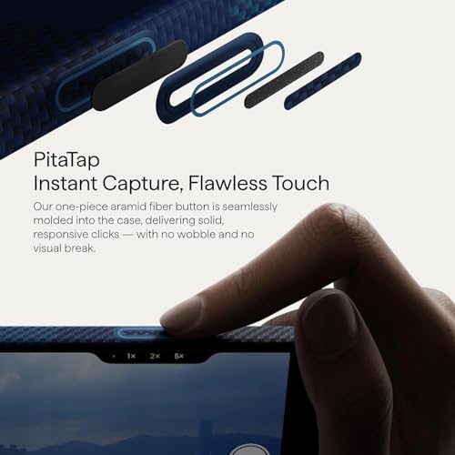 Image of Pitaka Thin Light iPhone 17 Pro 6.3 inch Case Cover with Camera Control Button, MagSafe Compatible, Ultra-Slim Case with Caseless Touch Feeling, 600D Aramid Fiber Woven (Over The Horizon)