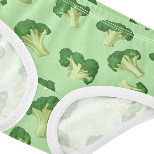 Wusikd Broccoli Florets Girls' Underwear Cotton Green Color Girls Briefs Soft Toddler Underwear 2T4