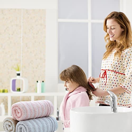 Dyholiland Hand Towels For Bathroom 100% Cotton Soft Highly Absorbent Hand Towel Set (Pink,Beige,Gray) #TOP3