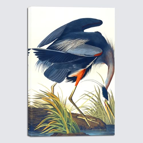 Wieco Art Canvas Print Wall Art Great Blue Heron by