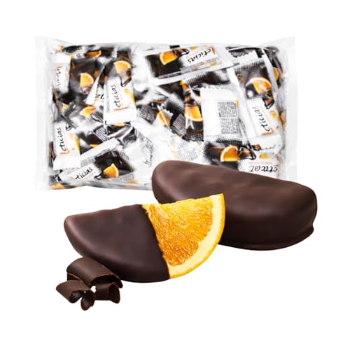LAPASION - Gajos de naranja confitada con chocolate bolsa 1Kg (leticias).