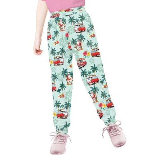 AmzPrint Snowflake Print Christmas Trendy Sweatpants for Boys Plus Size Red Long Sweatpants for Teen Boys 14-163