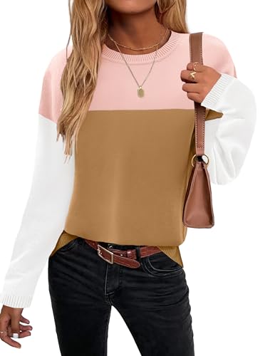 Image of Zeagoo Sweaters for Women Fall Outfits Trendy 2025 Long Sleeve Shirts Bussiness Casual Knit Pullover Sweater Tops