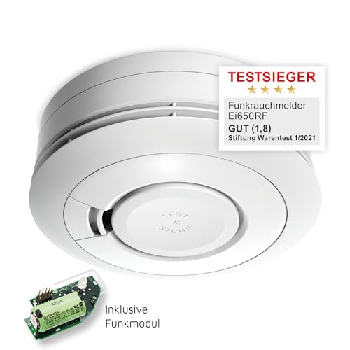 Ei Electronics Ei650RF Funkrauchmelder, Set aus funkvernetzbarem Rauchwarnmelder und Funkmodul,...