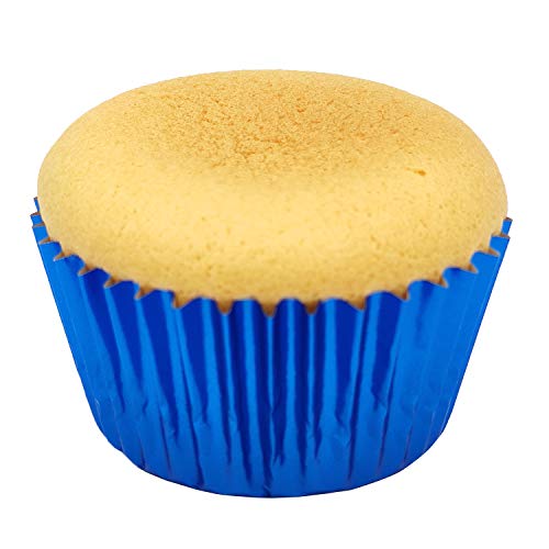 Image of Standard Blue Foil Cupcake Liners Muffin Baking Cups for Party and More, 100-Count