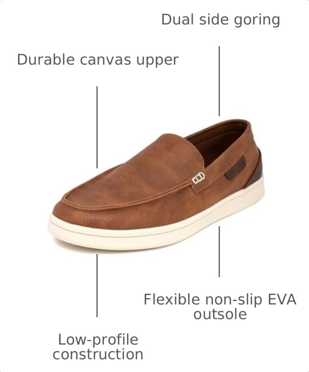 Image of Nautica Men's Slip-On Loafers Casual Moc Toe Sneakers Boat Shoes Slipper for Men - Lightweight & Comfortable - Derwin