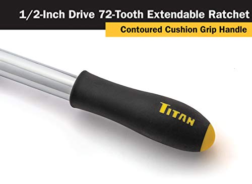 Image of Titan 12073 1 /2-Inch Drive x 18 to 23-1 /2-Inch 72-Tooth Extendable Ratchet (Pack of 12)