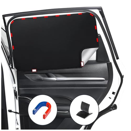 XCBYT Parasol Coche Bebe, Magnetico Parasol Ventanas Traseras Coche, Protector Solar Coche Cortinas, Protección UV, Protección contra el Calor, 2 Unidades