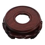 Travail du bois : le support du vase oriental est en bois de santal, offrant un porte-sphère en cristal dont le grain naturel raffiné et l'élégance subliment le décor