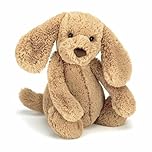 Jellycat Bashful Toffee Puppy Medium - L: 9 cm x l: 12 cm x h: 31 cm