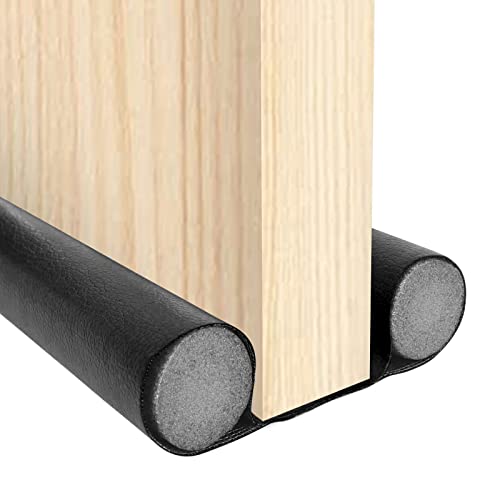 Zugluftstopper für Türen, Türdichtung Zugluftstopper, 95 cm Unter Türzugzug-Blocker isolierbar Türkehrer Wetterschutz, Idealer Tür Zugluftstopper für eine effektive Dichtung gegen Zugluft (Black) Cover