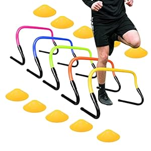 TNZMART Multicolor Sports Hurdle Set Durable Agility Hurdles Adjustable Height Speed Hurdle for Agility Training