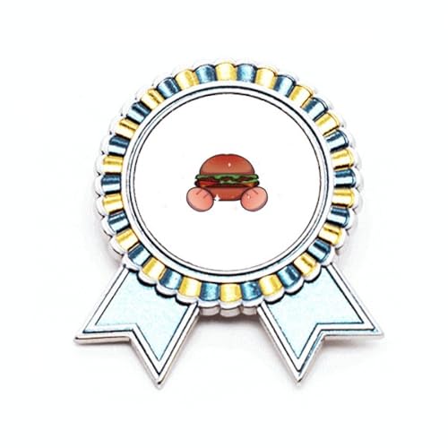 Badge Pin Hamburger US Broche Métal Taille M pour Customiser un Sac Banane