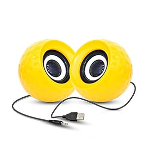 UBON GSP-100A 6 Watt 2.0 Channel USB Multimedia Speaker (Yellow)