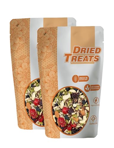 Image of Dried Treats Dried Fruits Nuts And Seeds (Dried Trail Mix /Breakfast, 500g (2x250g))
