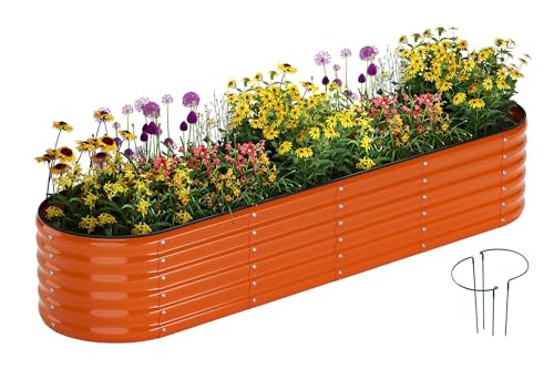 Cama de flores elevada de diseño robusto en acero galvanizado anticorrosión 2
