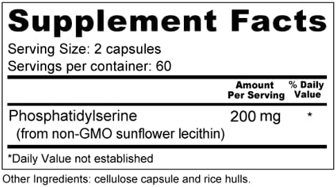 Wellness Resources PhosphatidylSerine Soy-Free Sunflower Source (100mg, 120 Capsules) Non-GMO, Vegan … - Image 6