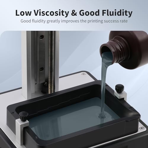 Resina Fotopolímera Lavable con Agua para Impresora 3D - Resina UV 405nm - Gris 1000g - Fernando Cortés