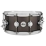 DW Collector's Series Metal Snare Drum - 6.5 x 14 inch - Satin Black Over Brass