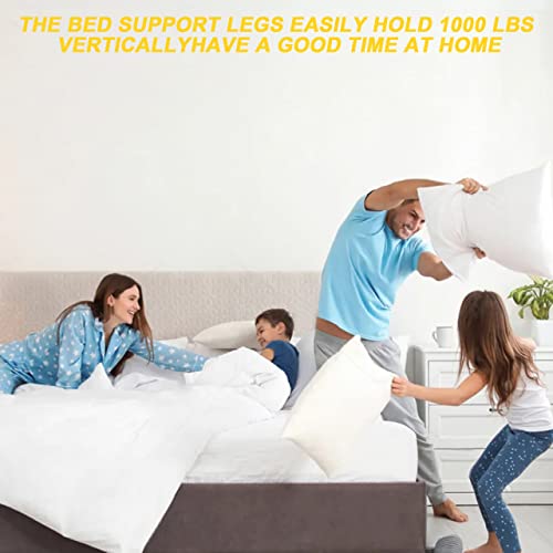 Likapop 4Pcs Adjustable Bed Frame Support Legs, Bed Frame Slats Heavy Duty Center Support Leg, Suitable For King Bed Reinforcement Kit, Sofa, Table, Furniture Legs Replacement Parts (6.1"-8.7") #TOP5