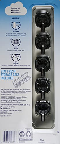 Febreze Linen & Sky and Fresh Unstopables Air Freshener, 5 Car Vent Clips