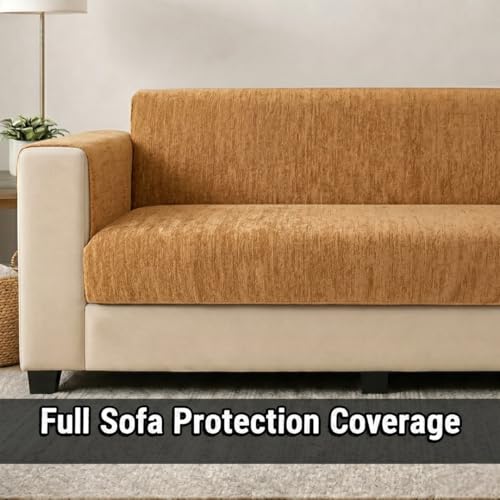 Image of STITCHNEST 'LuxeFit Series' 3 Seater Sofa Cover | Full Coverage with Armrest Pocket | Elegant Woven Fabric, Washable & Durable for Modern Living