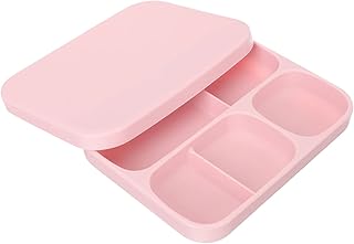 ibasenice Placa De Compartimento Com Tampa Tigelas De Sucção Para Bebês Tigelas De Sucção Para Crianças Placas De Sucção Para Comida De Bebê Para Crianças Placa De Silicone Para Bebês