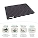HOUND & NATURE Öko Hundedecke Davos - weiche Hundematte waschbar, gepolsterte Liegedecke für große Hunde hygienisch, robust & nachhaltig (L - 100x80 cm, Grau)