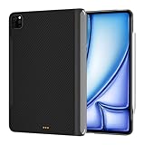 JINRAIKO Lightweight Magnetic Case for iPad Pro 13-inch (M4) 2024, Carbon Fiber Texture Protective Cover, Compatible with Magic Keyboard & Supports Apple Pencil Pro Charging