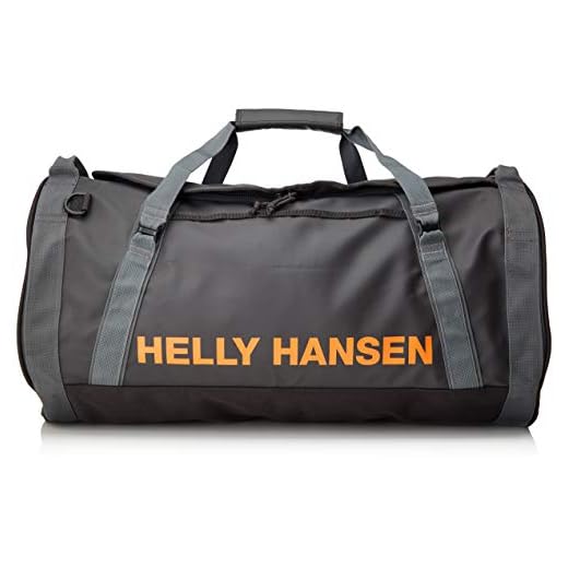Helly Hansen HH Duffel Bag 2 Bolsa de Viaje, Unisex Adulto, Grey (Ebony/Orange/White), S (50 litros)