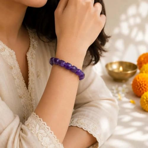Image of Beaded Bracelet for Men & Women | Stretchable Handmade Prayer Meditation Yoga Wrist Bracelet | Stylish Everyday Wear | Free Size