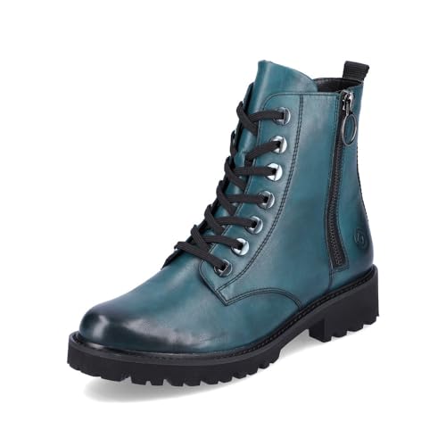 Remonte Damen Chelsea Boots D8671, Frauen Stiefeletten,lose Einlage,uebergangsschuhe,uebergangsstiefel,Schlupfstiefel,flach,Stiefel,blau (12),39 EU