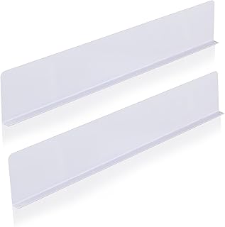 2 Pcs 24 Inch Gutter Valley Splash Guards Extra Long White Downspout Diverter Metal Straight Roof Rain Diverter with 20 Screws for Roof House Residential Flat Shingle Drain Downspout Water