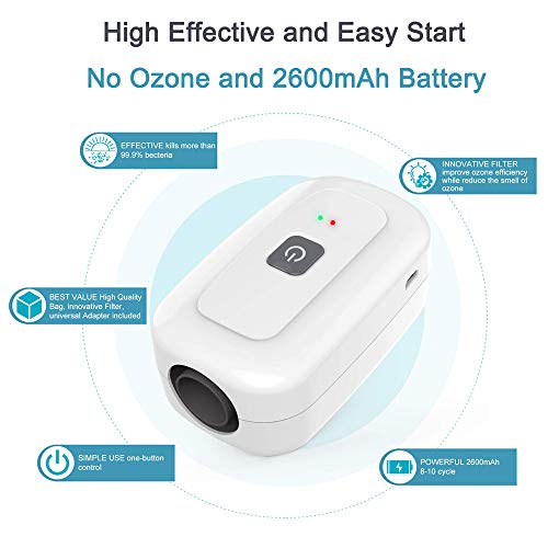Zinnor CPAP Cleaner,2020 Upgrated CPAP Cleaner and Sanitizer (No More Bad Smell of Ozone) for CPAP Mask, Regular & Heated Hose Pipe Tube Accessories and Equipment for Travel and Home - Thumbnail 5