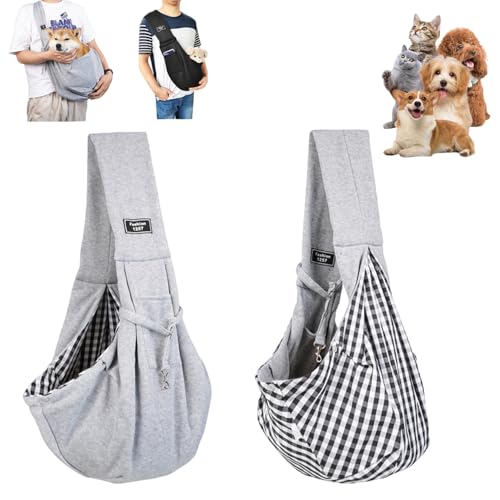 Hundetragetasche,Hunderucksack Bis 10kg,Tragbare Hunde Verstellbar Tragetasche,Hunde Taschen Für Kleine Haustier,Für Spaziergang Aktivitäten Im Ausflüge und Freien(Grau)