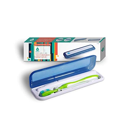 Pursonic Portable UV Toothbrush Sanitizer Case - Travel Toothbrush Sanitizer and Holder - For Electric and Manual Brush Heads with UV Light & Auto Shut Off Timer