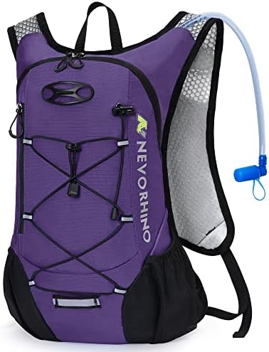 Lightweight Hydration Backpack, Running Backpack with 2L Water Bladder, Hydro Water Daypack for Cycling Hiking Rave for Men Women