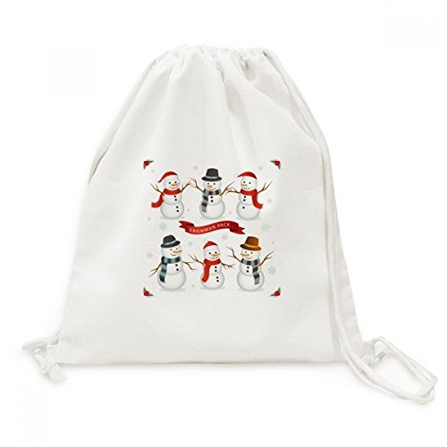 Sac de voyage cordon coulissant bonhomme de neige cadeau idéal