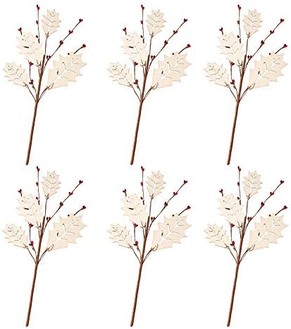 Skrantun 6Packs Artificial Christmas Picks DIY Flower Arrangements Tree Decorations