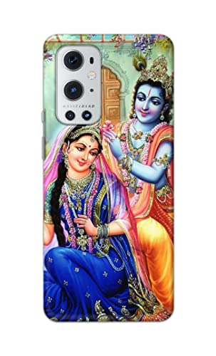 Image of Printed Hard Back Cover Case for OnePlus 9 Pro Back Cover (Radha Krishna) -1803