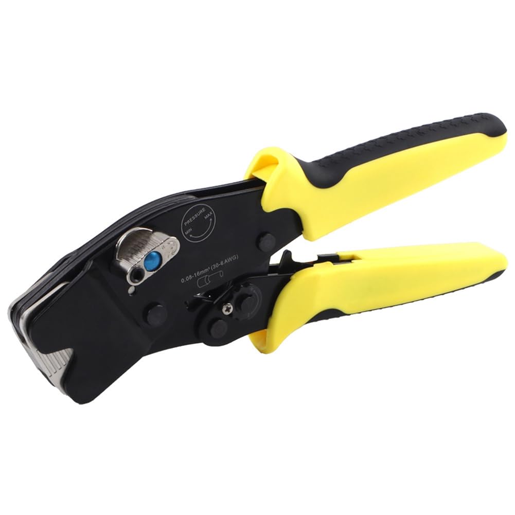 Jnchdghwa As Shown Wire Crimping Tool Manual Crimping Pliers 30-6Awg(0.08-16Mm2), Square Ratchet Design Terminal Crimping Tool