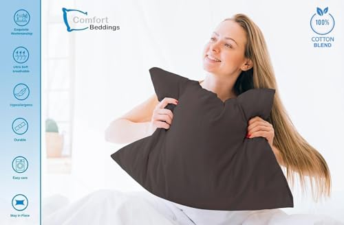 Comfort Beddings 2 Pack Pillowcases, 56x79cm Extra Wide Pillow Covers, Premium Cotton-Polyester Blend - Image 2