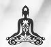 Yoga Lotus Position Decal Vinyl Sticker|Cars Trucks Vans Walls Laptop| BLACK |5.5 x 5.5 in|CCI959