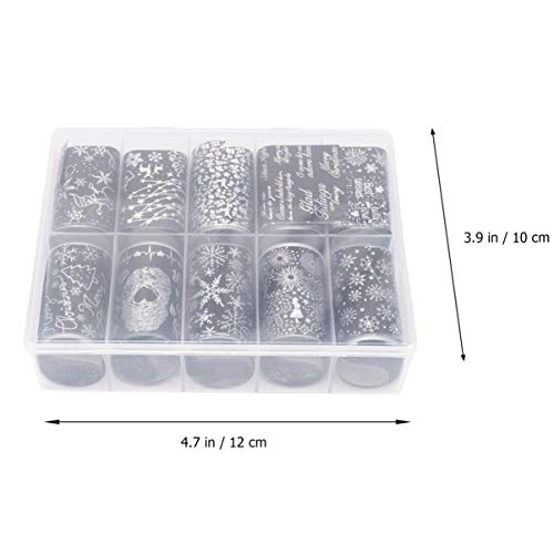 FRCOLOR 2 Boxen Weihnachten Nail Art Aufkleber Sternenhimmel Nagelfolie Transfer Kleber Aufkleber Maniküre Tipps für DIY Gesicht Körper Make-Up Dekorationen – Bild 6
