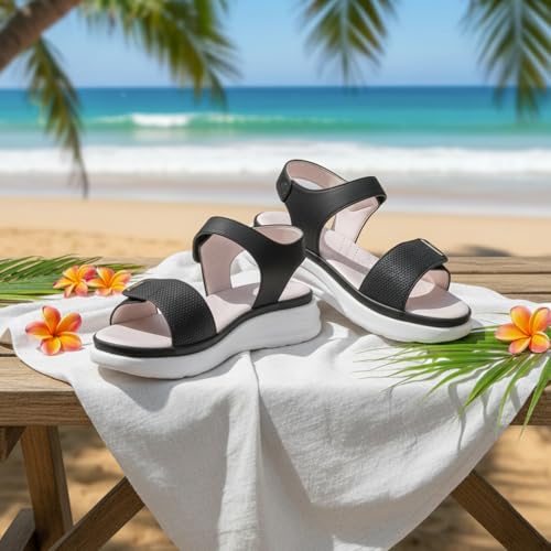 Image of DOCTOR EXTRA SOFT Women's Ultra Lightweight Sandals with Memory Foam Cushion|Stylish & Comfortable|Casual & Non-Slip|Diabetic & Orthopedic Flip Flops with Adjustable Strap Ladies & Girls New-D-610