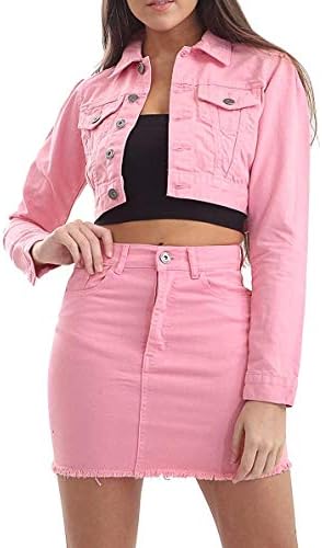 Ladies Jeans Crop Jacket 