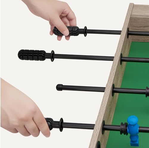 Image of Amazon Basics 48-Inch Foosball Table Soccer Game Room Size with 4 Balls and 2 Cupholders, Oak