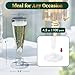 FOCUSLINE 100 Pack 4.5 Oz Plastic Champagne Flutes, Clear Plastic Champagne Glasses, Disposable Toasting Glasses Recyclable Cups for Wedding Party