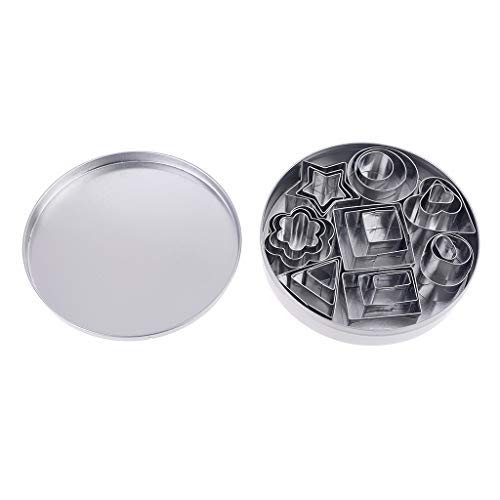Dsxnklnd Conjunto de formas de mini cortador de biscoito – 24 moldes pequenos para cortar massa de p