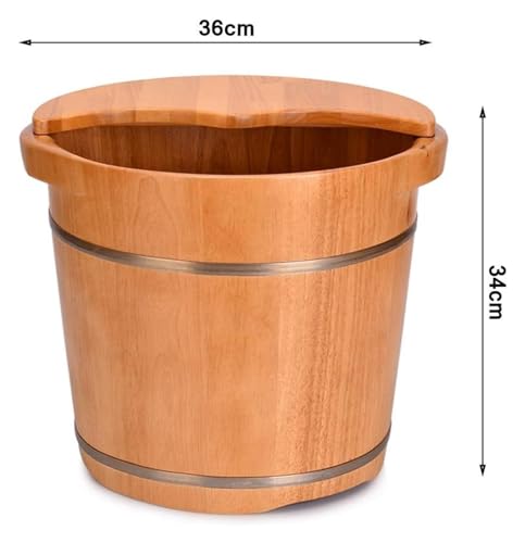 Tina para pies de madera maciza de roble 36x34 cm miniatura 7